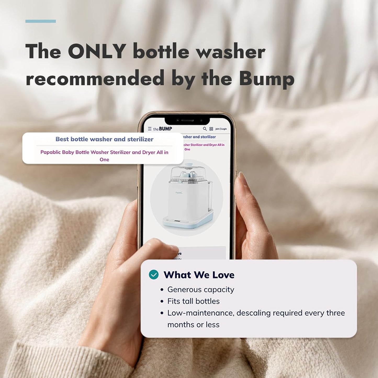 Papablic Bottle Washer Pro, Bottle Washer & Sterilizer & Dryer, 4-in-1 Bottle Washer Sanitizer for
