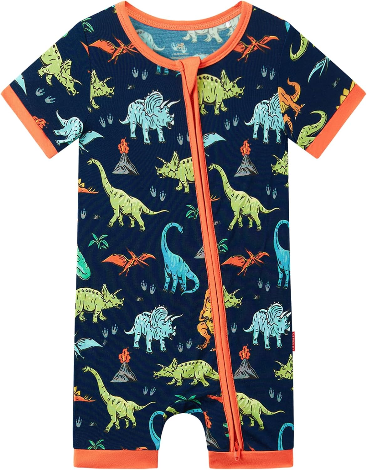 Baby Boys Bamboo Viscose Short Sleeve Romper Soft Comfy Infant Summer Jumpsuit