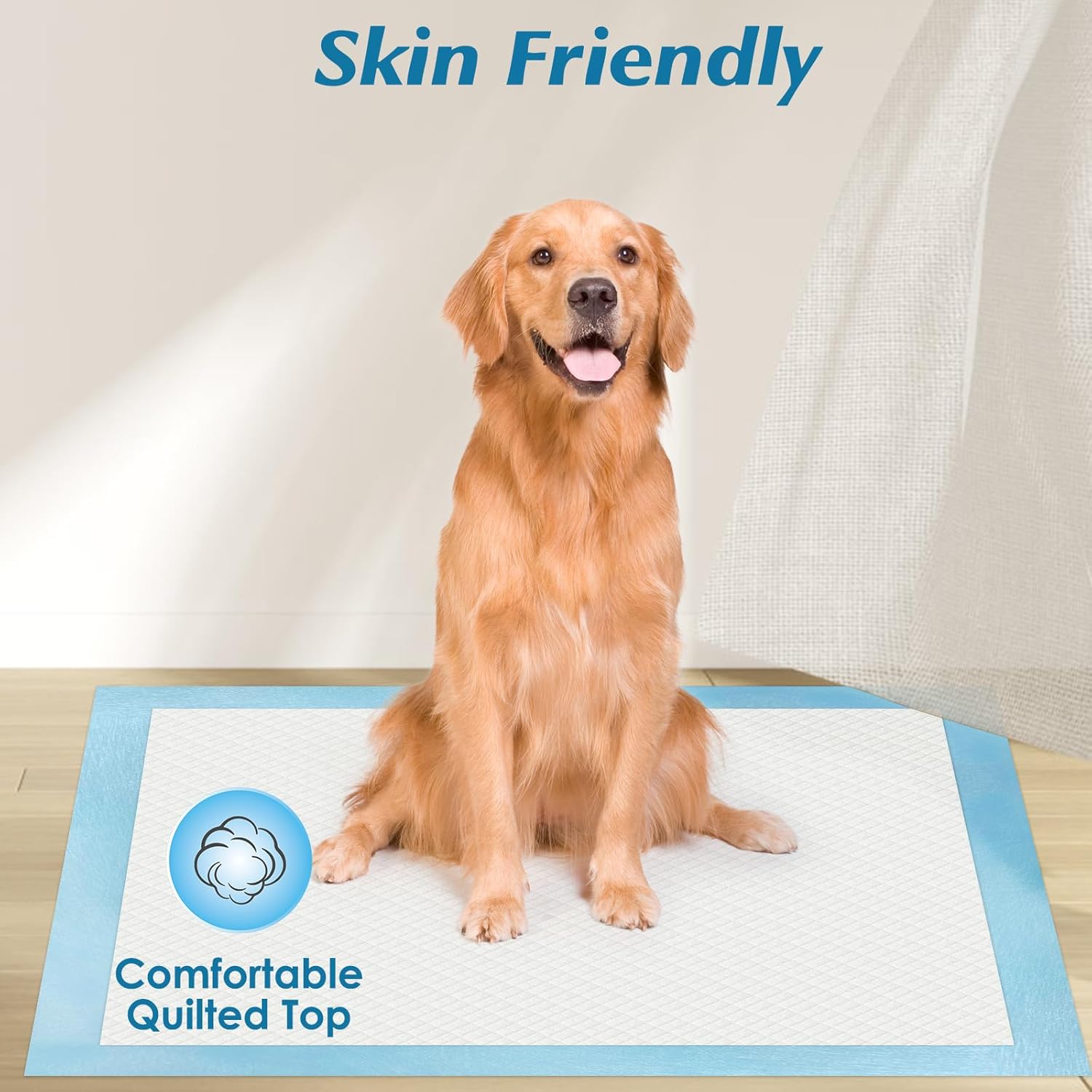 100 Count 22” x 22” Super Absorbency Disposable Underpads, Leakproof Quick Drying Disposable Pads