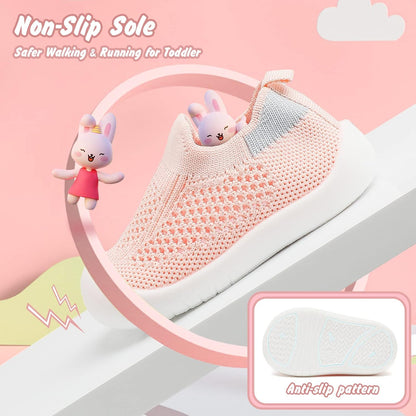 Charrost Toddler Baby Girl Boy First Walking Shoes Checkered Sneakers Sizes 3/4/5/6/7/8T. Soft, Cute,Flexible for First Walkers. Non-Slip, Slip On, Wide Toe Box Indoors Outdoors