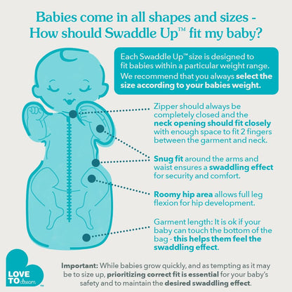 Love to Dream Swaddle UP, Baby Sleep Sack, Self-Soothing Swaddles for Newborns, Get Longer Sleep