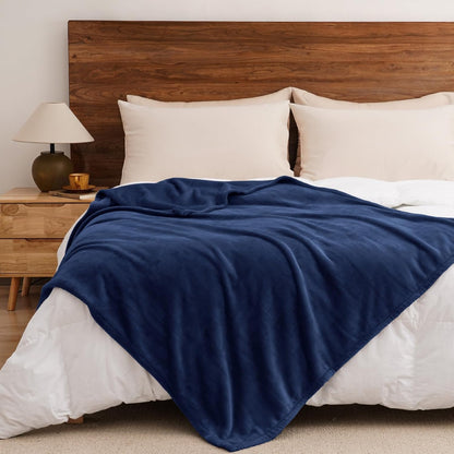 PHF Ultra Soft Fleece Throw Blanket, No Shed No Pilling Luxury Plush Cozy 300GSM Lightweight
