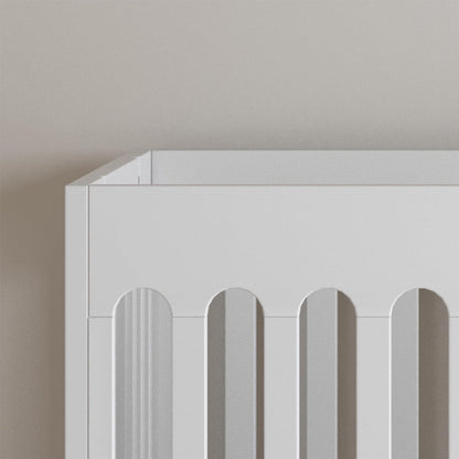 Foundations Boutique Folding Mini Baby Crib - Compact, Portable, Wooden Hotel Crib, Foldable