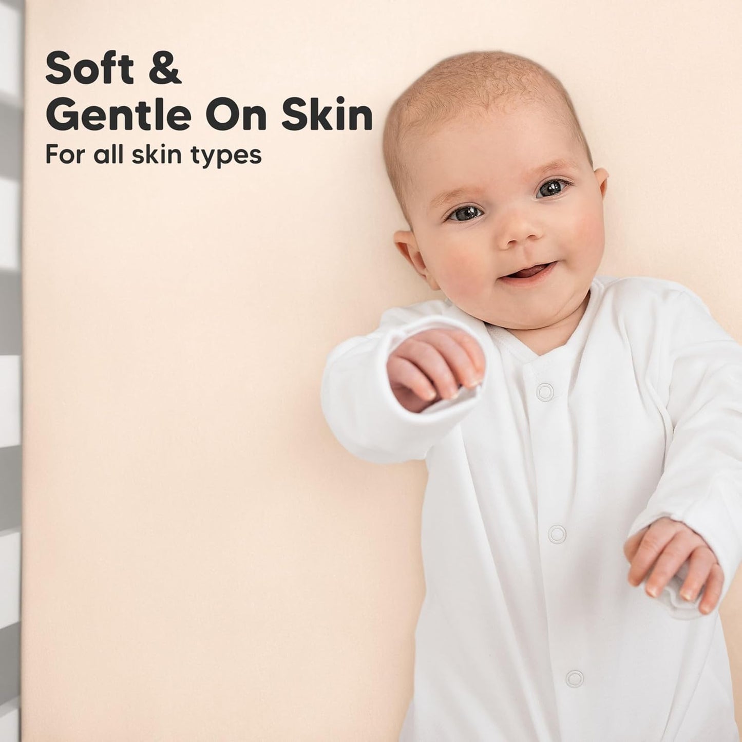 KeaBabies 2-Pack Organic Crib Sheets for Boys, Girls - 52x28 Fitted Crib Mattress Sheet Neutral