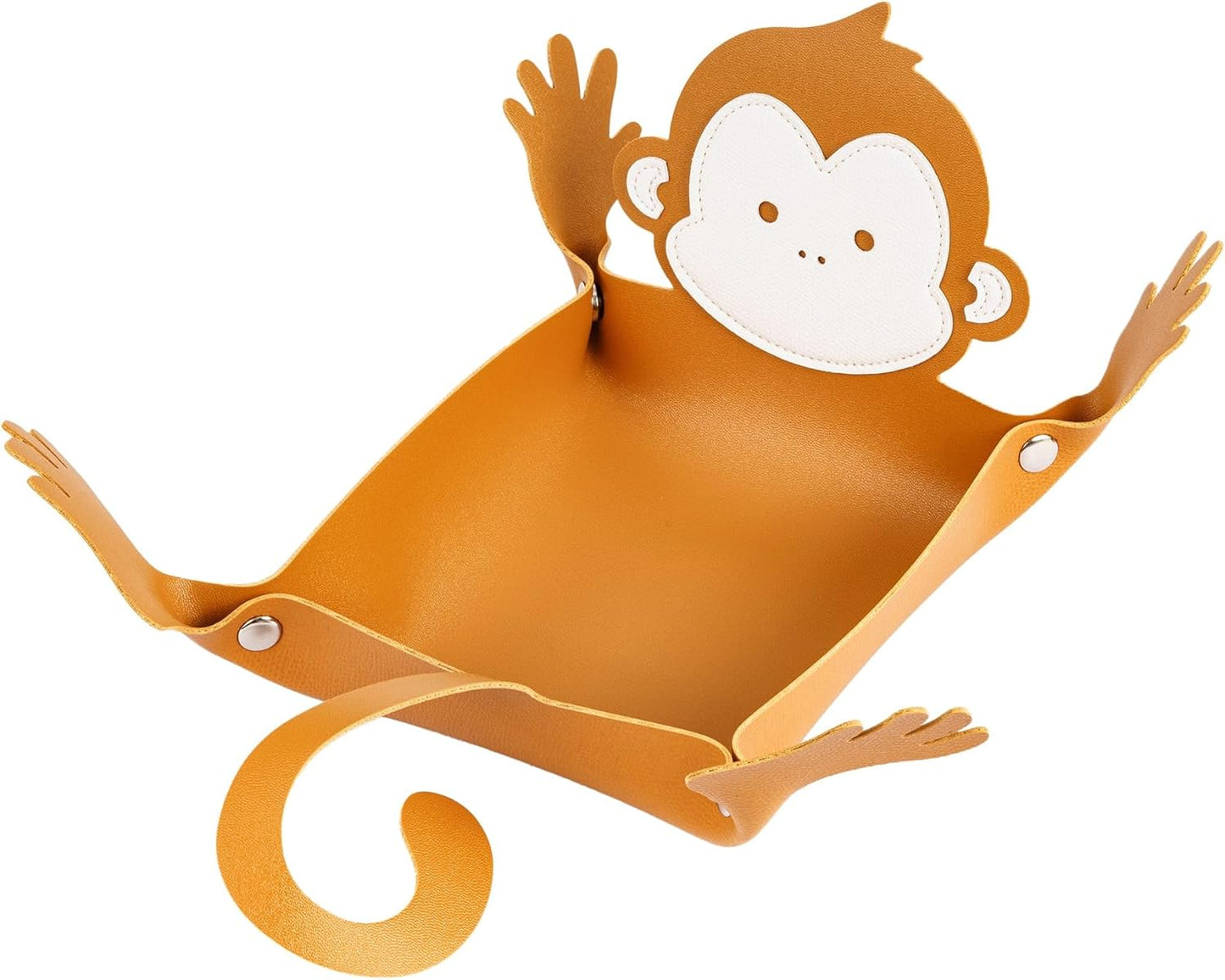 Monkey Dice Tray Portable Dice Rolling Tray PU Leather Monkey Shape Dice Holder D&D Gift for RPG Game Players