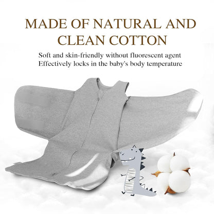 Swaddle-Blanket Baby Girl & Boy Swaddles Newborn Infant Transition 100% Cotton Wrap Blankets, 3-Way Adjustable Wearable Blanket, TOG 1.0 (Little Monster, 0-3 Month)