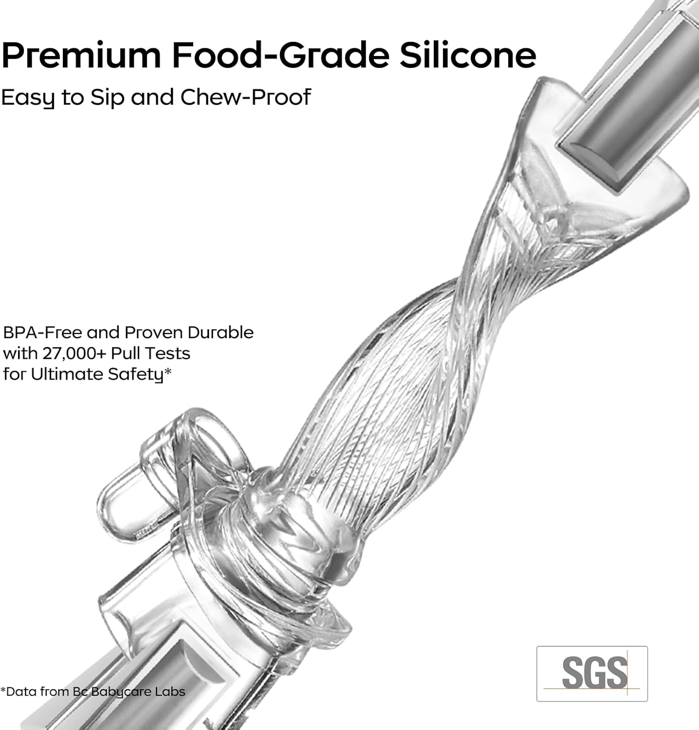 bc babycare Straw Sippy Cups for Toddler, No Spill Sippy Cups for Baby 1+ Year Old, Transition Weighted Sippy Cup with Straw and Strap, 10oz/300ml, Yellow