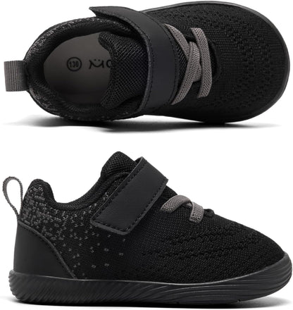 MORENDL Toddler Sneakers Baby Boys & Girls Barefoot Shoes Lightweight Breathable Walking Running Tennis Athletic Sport Shoes