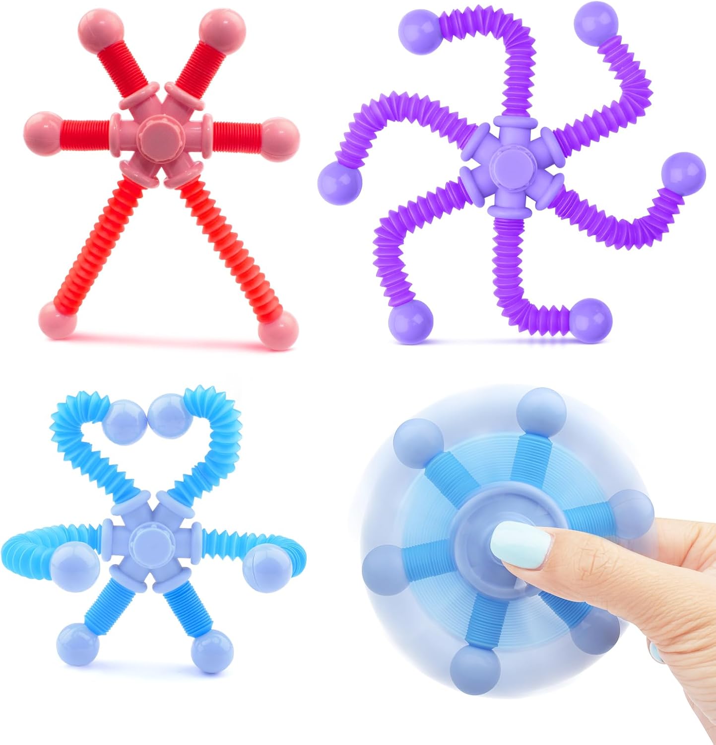 Cevioce Fidget Spinners for Kids & Adults 3PCS Fingertip Gyros for Teen Girls Boys 8-12 Years Stress Reliefs Toys for ADHD Astium for Kids TravelToys for Toddlers Ages 3-5 Presents(A)