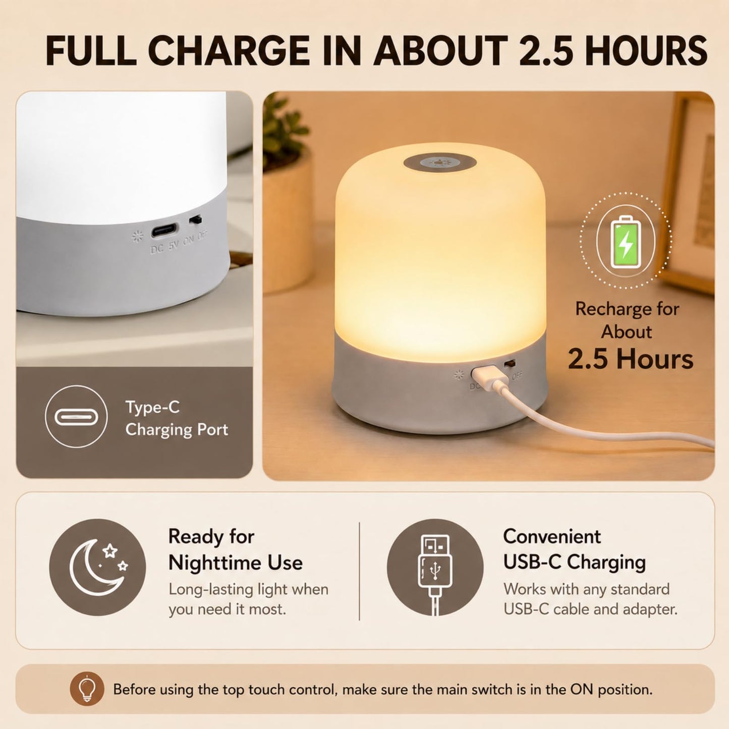 Cravonel Portable Baby Night Light, 3 Color Egg Lights for Nursery