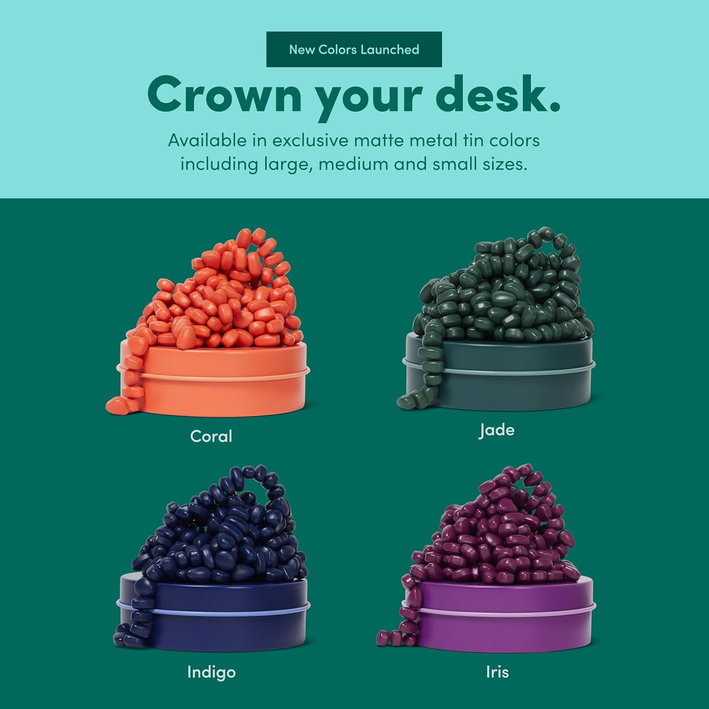 Speks Crags Ferrite Putty, Over 150 Ferrite Stones in a Metal Tin, Seriously Satisfying Fidget Toys for Adults and Desk Toys for Office, Matte Jade, Small