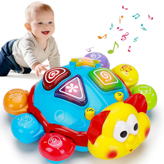 Baby Crawling Toy, Musical Light Up Learning Toy for Infants & Toddlers