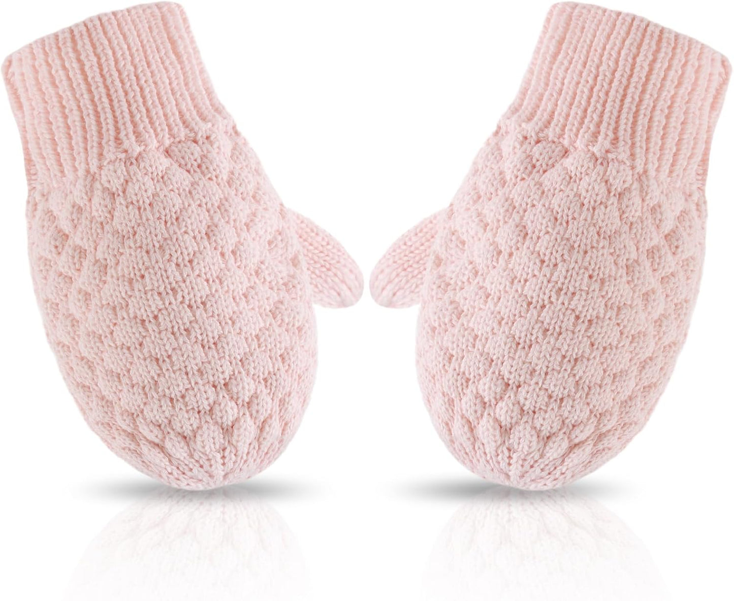 Baby Knit Mittens Toddler Boys Girls Gloves Winter Infant Newborn No Scratch Mitten 0-3 Years