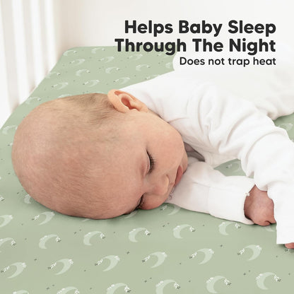 KeaBabies 2-Pack Organic Crib Sheets for Boys, Girls - 52x28 Fitted Crib Mattress Sheet Neutral