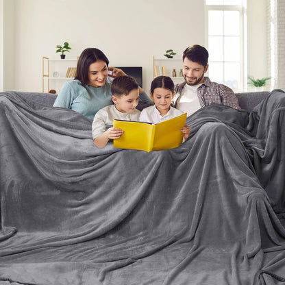 PHF Oversized King Fleece Blanket 120"x120", No Shed No Pilling Big Soft Blanket, Extra Large 10'x