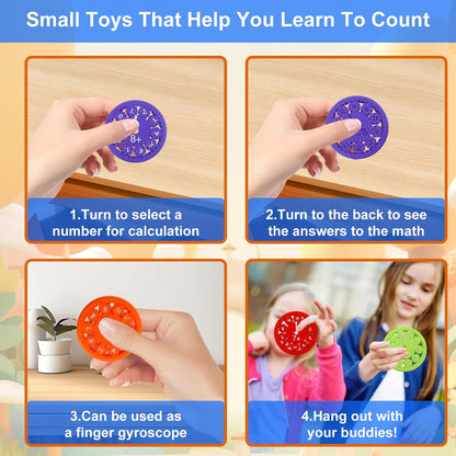 18 Pcs Math Fidget Spinners Toy for Kids, Perfect for Learning Add Subtract Multiplication Division with The Math Spinners, 3D Printing Math Fact Fidget Spinners Prize Toys for Kids Classroom (18pcs)