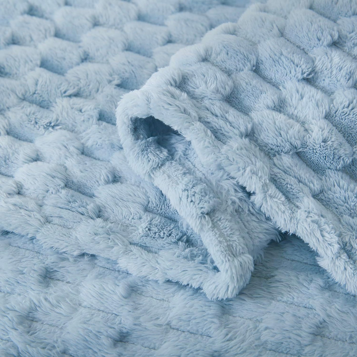 HOMRITAR Baby Blanket for Boys or Girls 3D Jacquard Fluffy Fuzzy Soft Warm Cozy Flannel Fleece Warm