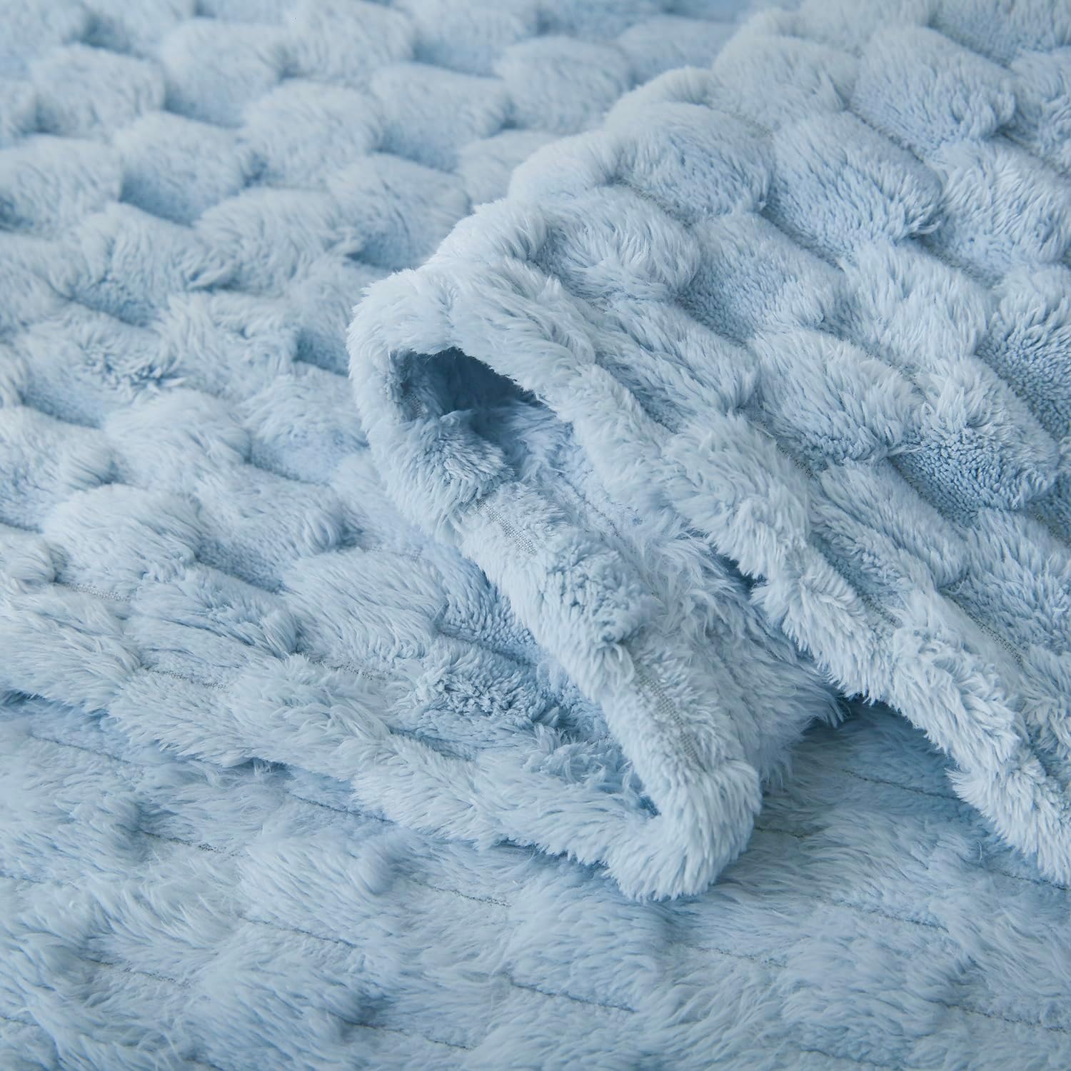 HOMRITAR Baby Blanket for Boys or Girls 3D Jacquard Fluffy Fuzzy Soft Warm Cozy Flannel Fleece Warm