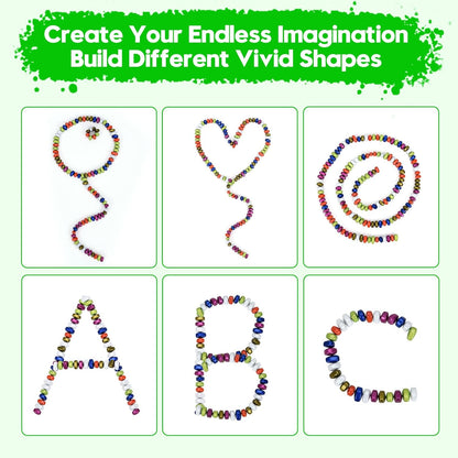 Fidget Toys Adults, Magnetic Balls, Stress Anxiety Relief Cool Gadgets, Mini Ferrite Putty Sensory Toys, Magnet Desk Toys in Office, Magnetic Beads Fidget Toys for Adults (Rainbow Color, 500 PCS)