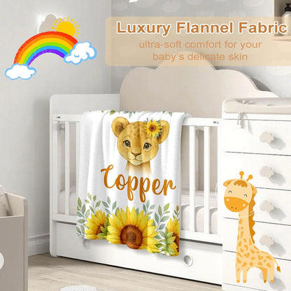 Ship Next Day, Personalized Baby Blanket – Printed in USA, Custom Baby Blanket for Boys & Girls