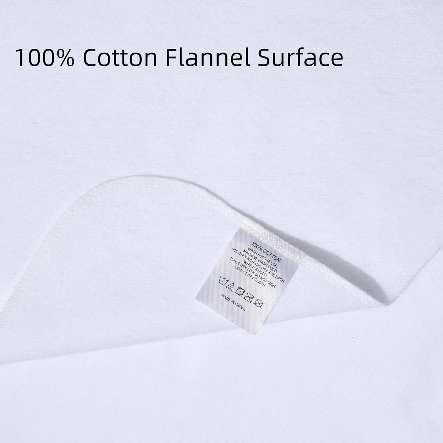 Waterproof Crib Mattress Protector Pad, 34" x 54", Washable, Reusable Flannel Protector Pad for