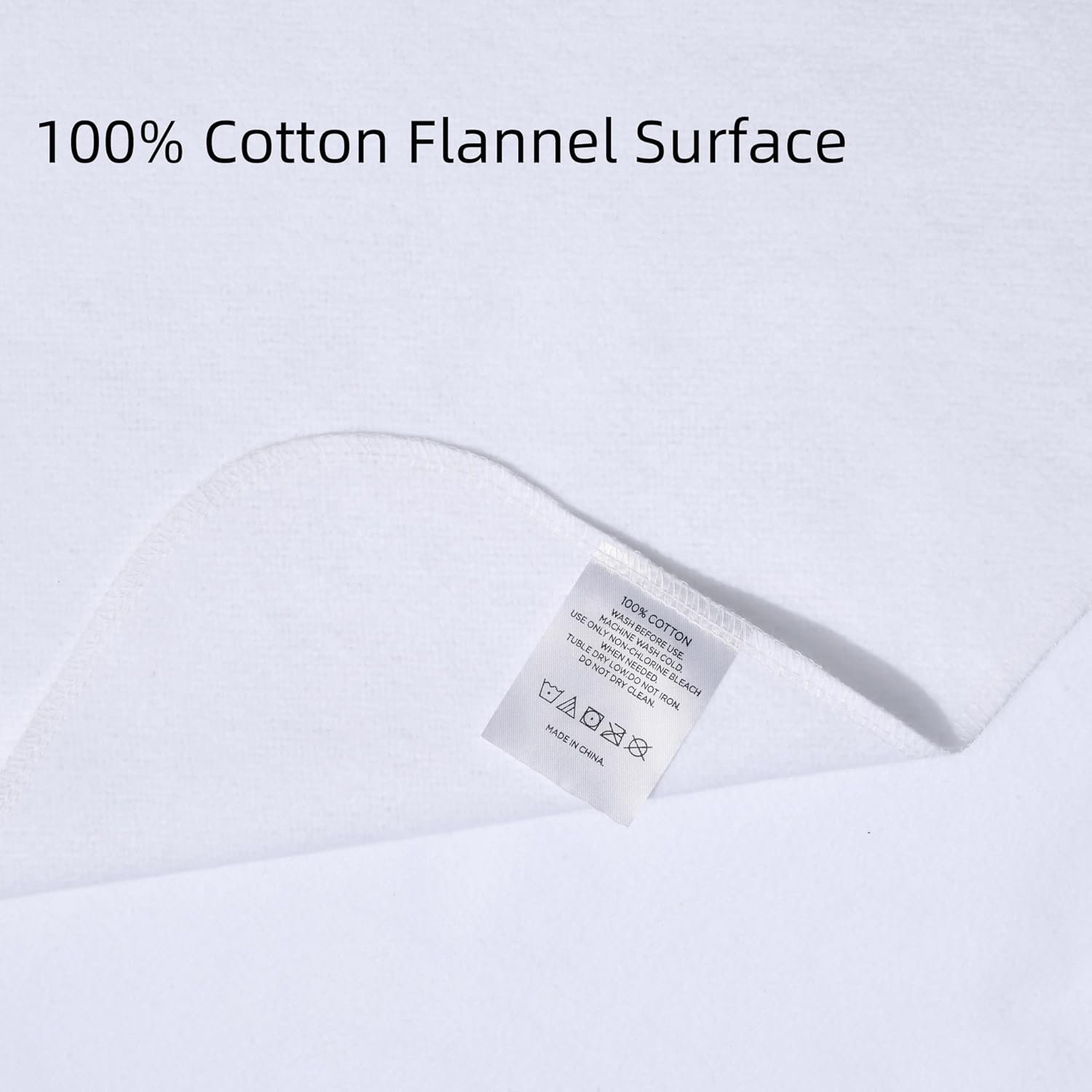 Waterproof Crib Mattress Protector Pad, 34" x 54", Washable, Reusable Flannel Protector Pad for