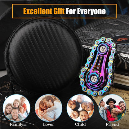 Cool Sprockets Hand Roller Fidget Chain Toys, Metal Fidget Spinner, Sensory Bike Chain Gears, EDC