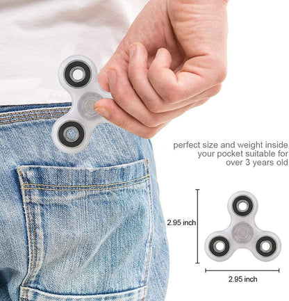 SCIONE Fidget Spinner Bulk 10 Pack Tri-Spinner Office Desk Classroom ADHD Anti Anxiety Focus Finger Fidget Spinners Stress Relief Toys Gifts for Adults Kids Party Favors Easter Basket Suffers