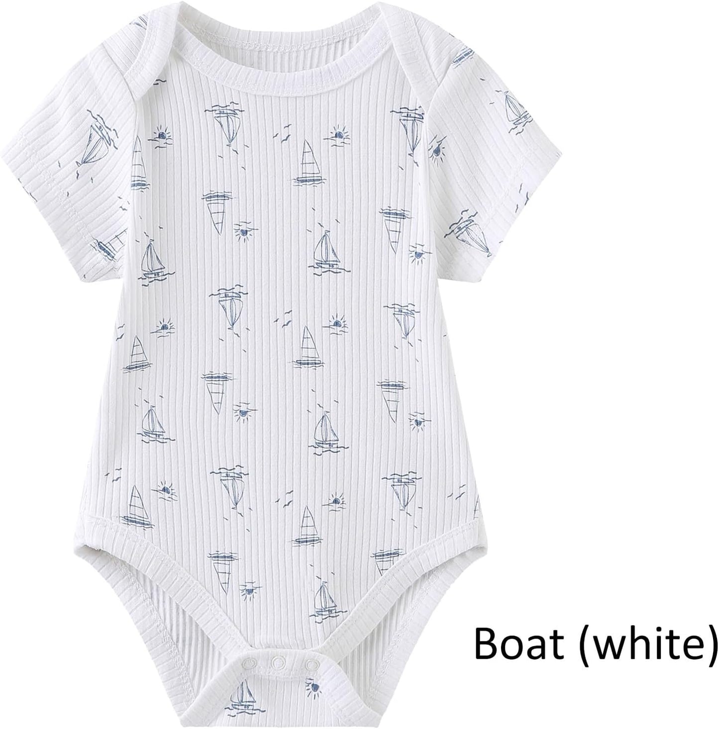 Baby Bodysuit and Pant Set Summer Ribbed Mix Match Infant Boy Girl Clothes Outfits