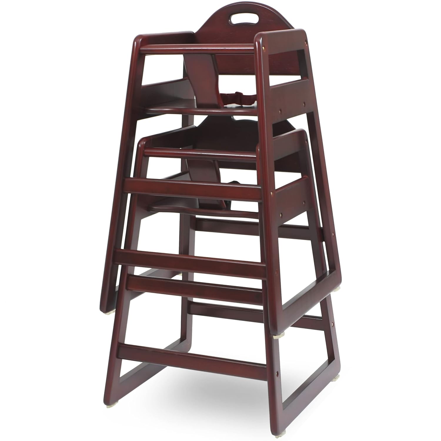 Wooden High Chair for Baby & Toddler – Restaurant-Style Stackable HighChair with Commercial Grade