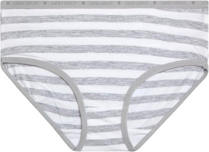 Laura Ashley Girls Underwear - 5 Pack Soft Stretch Breathable Panties for Girls - Lightweight Cotton Panties (Size: 4-12)