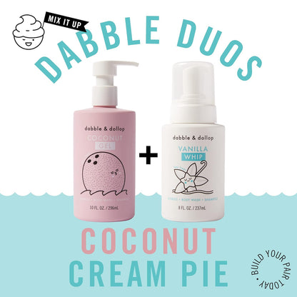 Dabble & Dollop Coconut + Vanilla Body Wash & Shampoo – 3-in-1 Natural Bubble Bath for Kids, Made