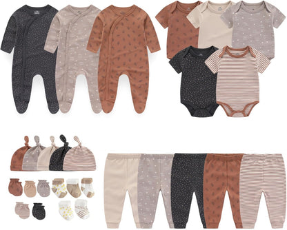 Newborn Layette Gift Set 27-Piece Baby Girl Clothes Bodysuits, Pants Essentials and Accessories 0-12Months