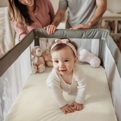 lulumoon Baby Muslin Crib Sheets - Toddler Cotton Fitted Crib Sheets Neutral for Boys and Girls