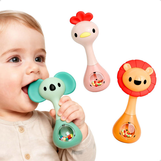 iPlay, iLearn Baby Shaker Rattles, Sensory Teething Toy Babies 3-6-12 Month