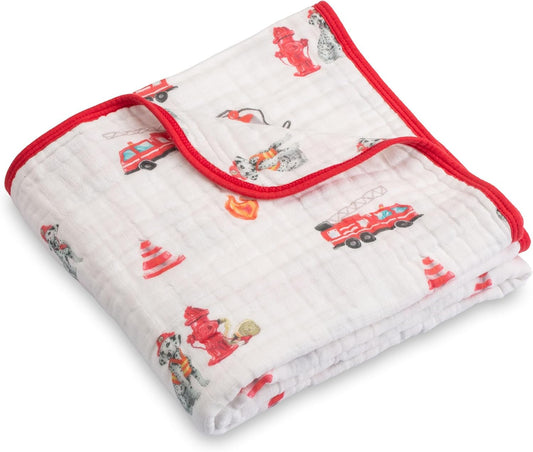 LollyBanks Muslin Baby Blanket 100% Organic Cotton, Muslin Quilt Lightweight, 6 Layers Baby
