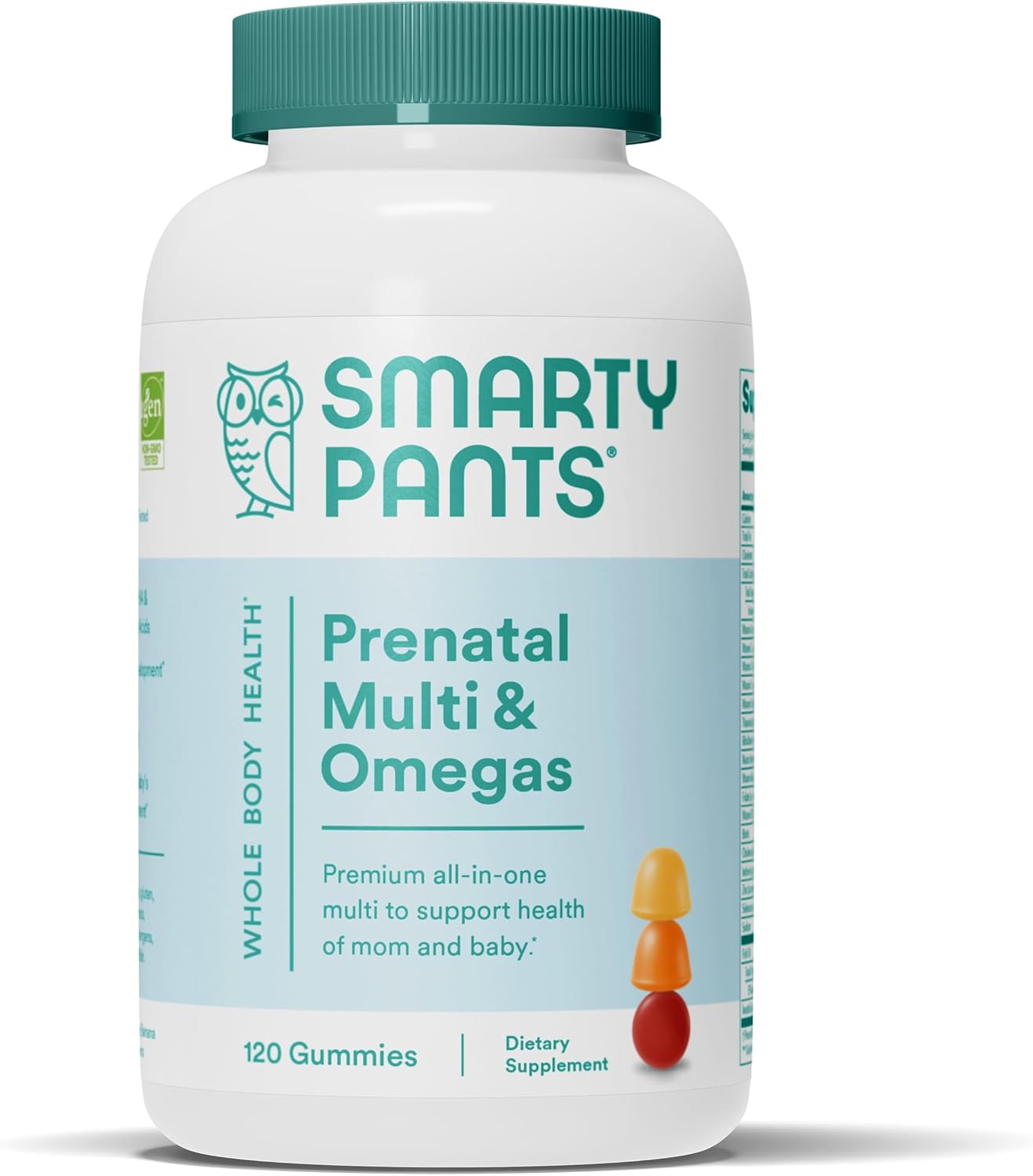 SmartyPants Prenatal Vitamins for Women, Multivitamin Gummies: Omega 3 Fish Oil (EPA/DHA), Biotin
