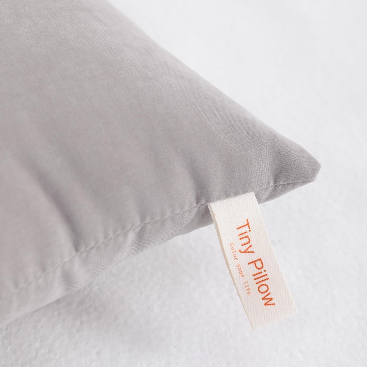 NTBAY Tiny Pillows, Down Alternative 7"x11" Microfiber Mini Pillows for Travel, Pets, Soft Machine Washable Small Pillow for Neck, Wrist, Lumbar and Knee, Light Grey