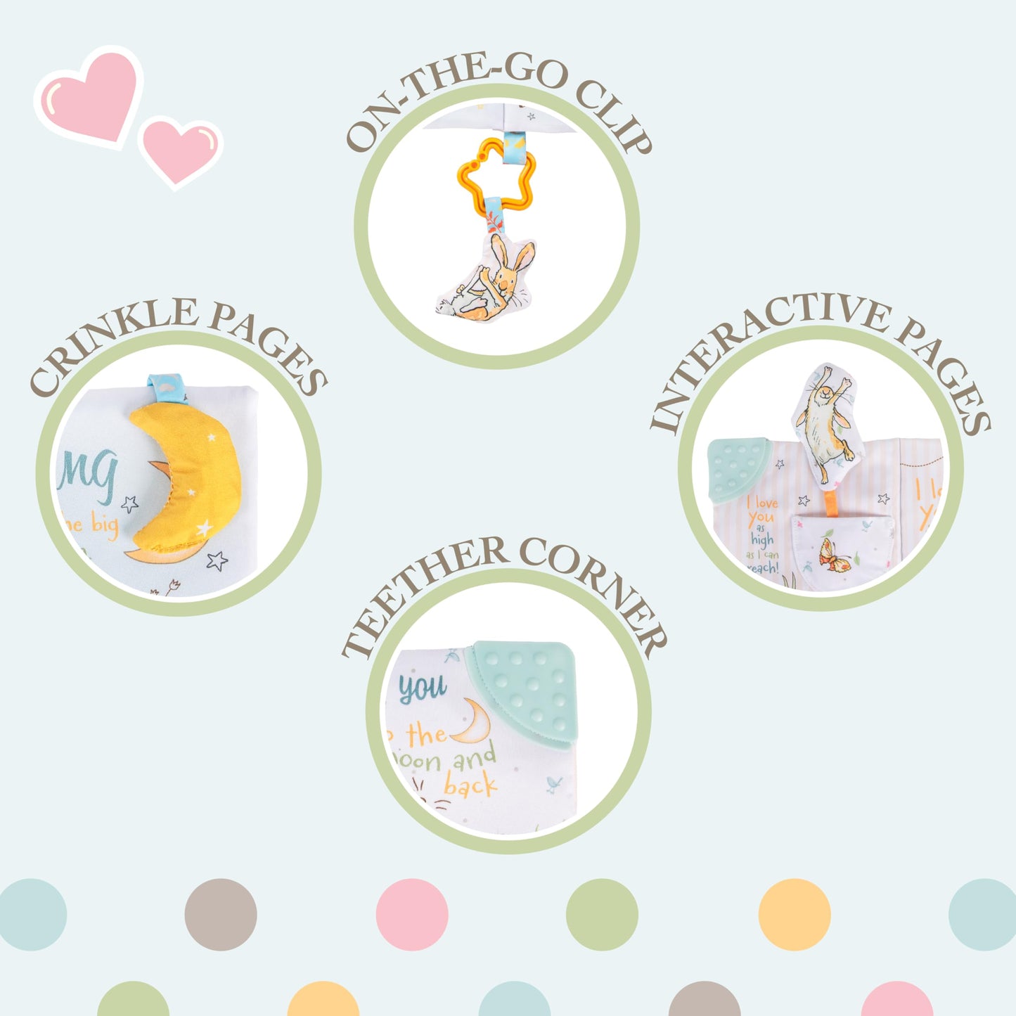 Kids Preferred Guess How Much I Love You… 5 Inch Soft Book Interactive Baby Teether Toy with