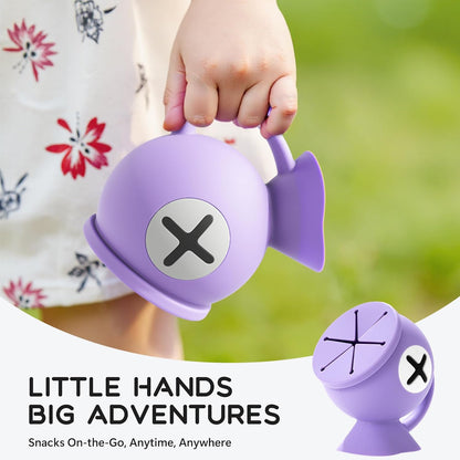 Li&Zhao Toddler Snack Cups - Baby Snack Containers Silicone Snack Cups for Toddlers Spill Proof