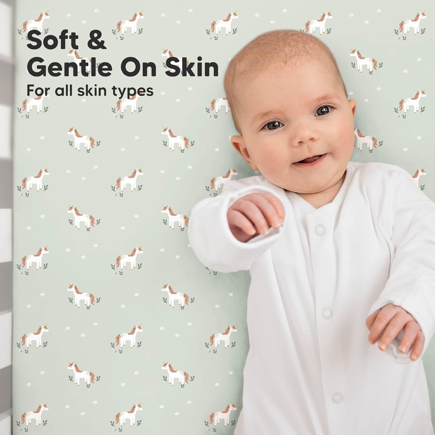 KeaBabies 2-Pack Organic Crib Sheets for Boys, Girls - 52x28 Fitted Crib Mattress Sheet Neutral
