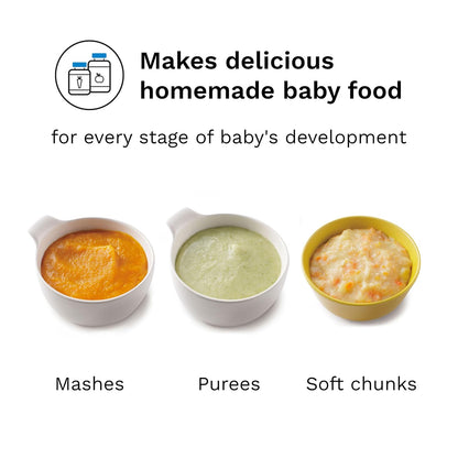 Baby Brezza One Step Baby Food Maker Deluxe – Auto shut Off, Dishwasher Safe Cooker and Blender to