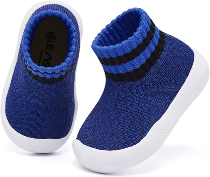 Eashi Baby Boy Girl Non-Skid Indoor Infant Walking Shoes Breathable Warm Elastic Sock Shoes with Memory Sole Protect Toes Outdoor Sneakers