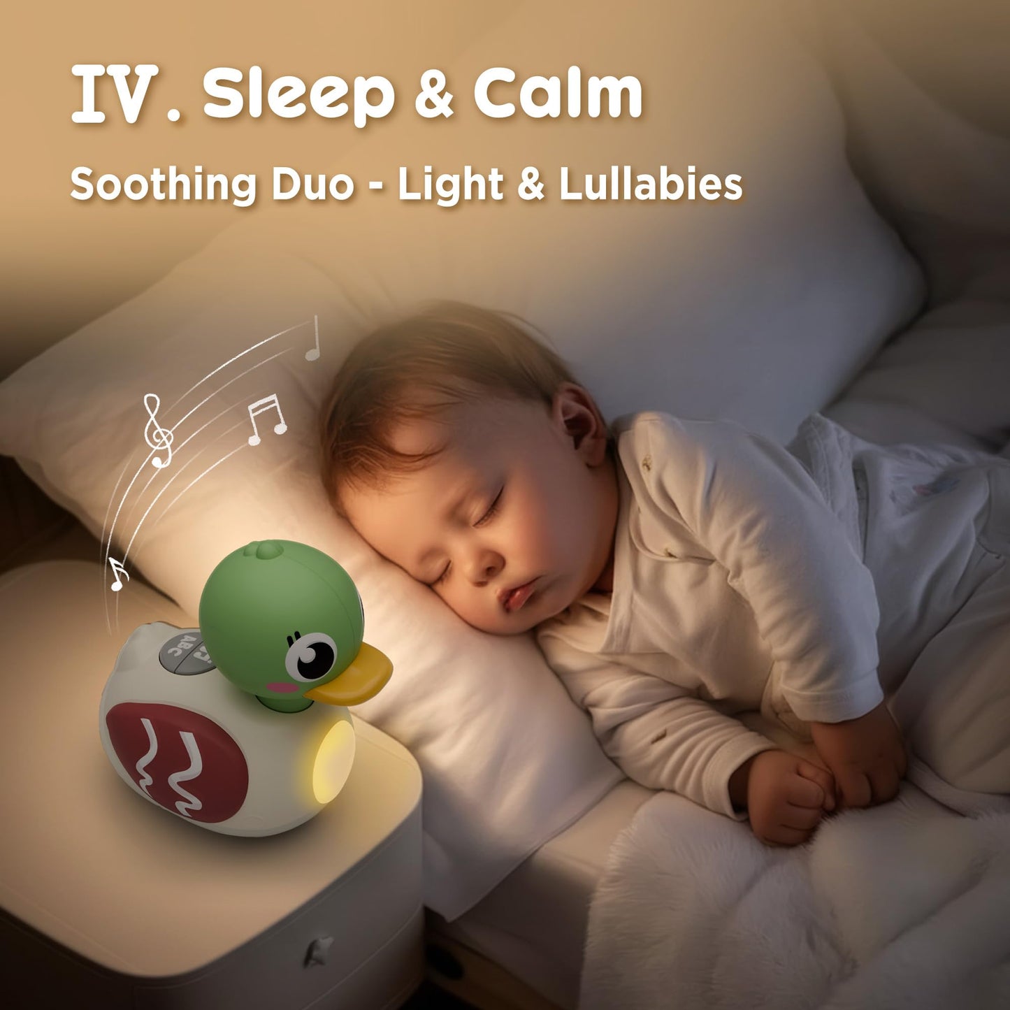 iPlay, iLearn Baby Musical Duck Toy, Tummy Time Crawling Toy for 6-12 Month