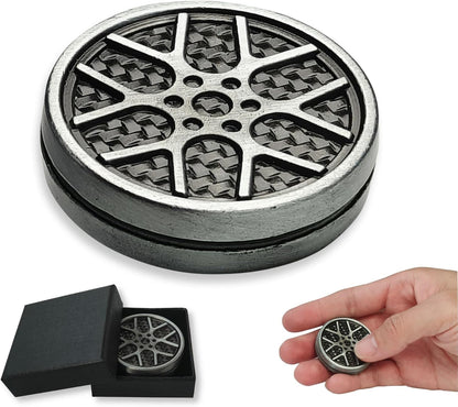Metal Fidget Toys, Metal Fidget Slider ADHD Haptic Coin for Adults, Anxiety Relief Toy Fidget Clicker Slider EDC Men Desk Toy for Birthday Gift…