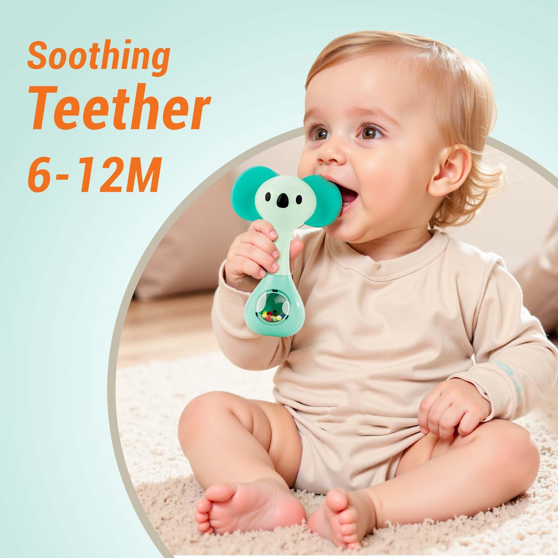 iPlay, iLearn Baby Shaker Rattles, Sensory Teething Toy Babies 3-6-12 Month