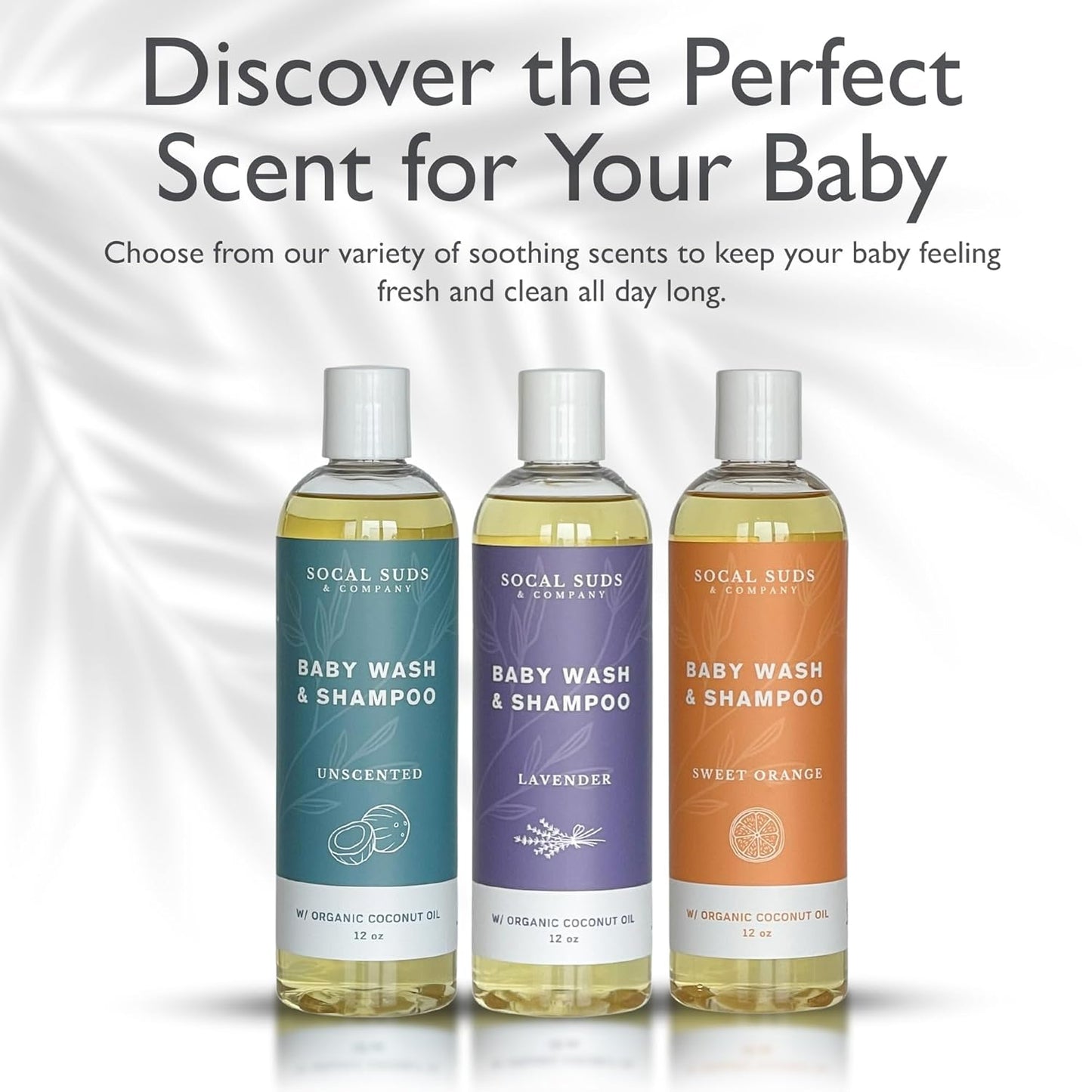 SoCal Suds & Company Baby Shampoo & Body Wash, 2-in-1 Organic Gel-Gentle Castile Soap with