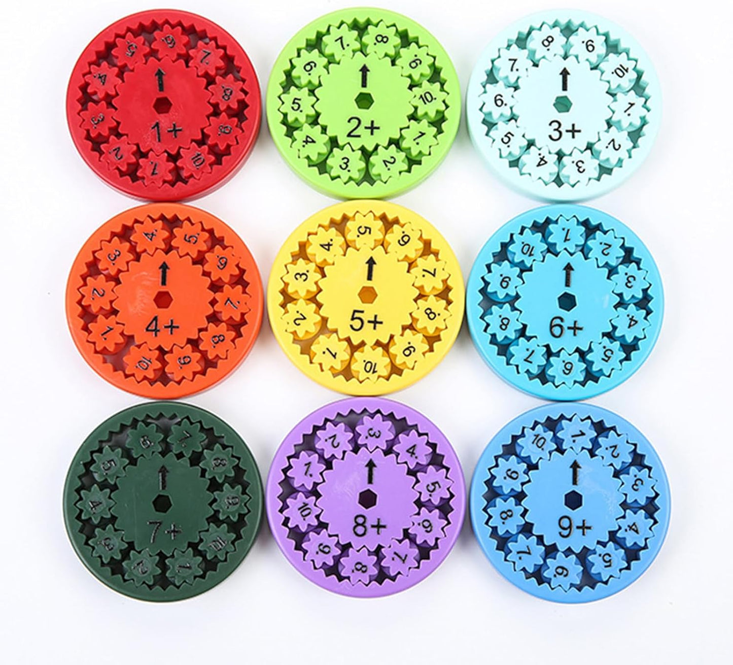 Math Fidget Spinners, Math Fact Fidget Spinners, Educational Math Fact Fidget Spinners, Math Fidget Toy, Fidgeters Who are Learning Math (Add Or Subtract 9pcs)