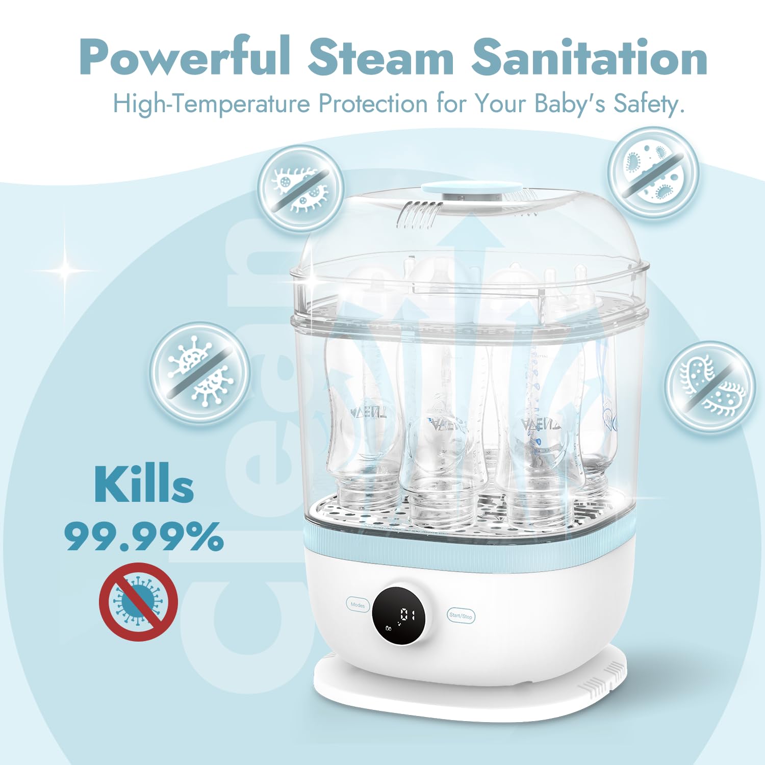 Papablic Bottle Sterilizer and Dryer Pro Max, 13 Bottles Extra-Large Capacity for Big Family