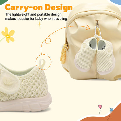 FEETCITY Baby Shoes Boys Girls First Walking Shoes Infant Sneakers Lightweight Slip On Shoe